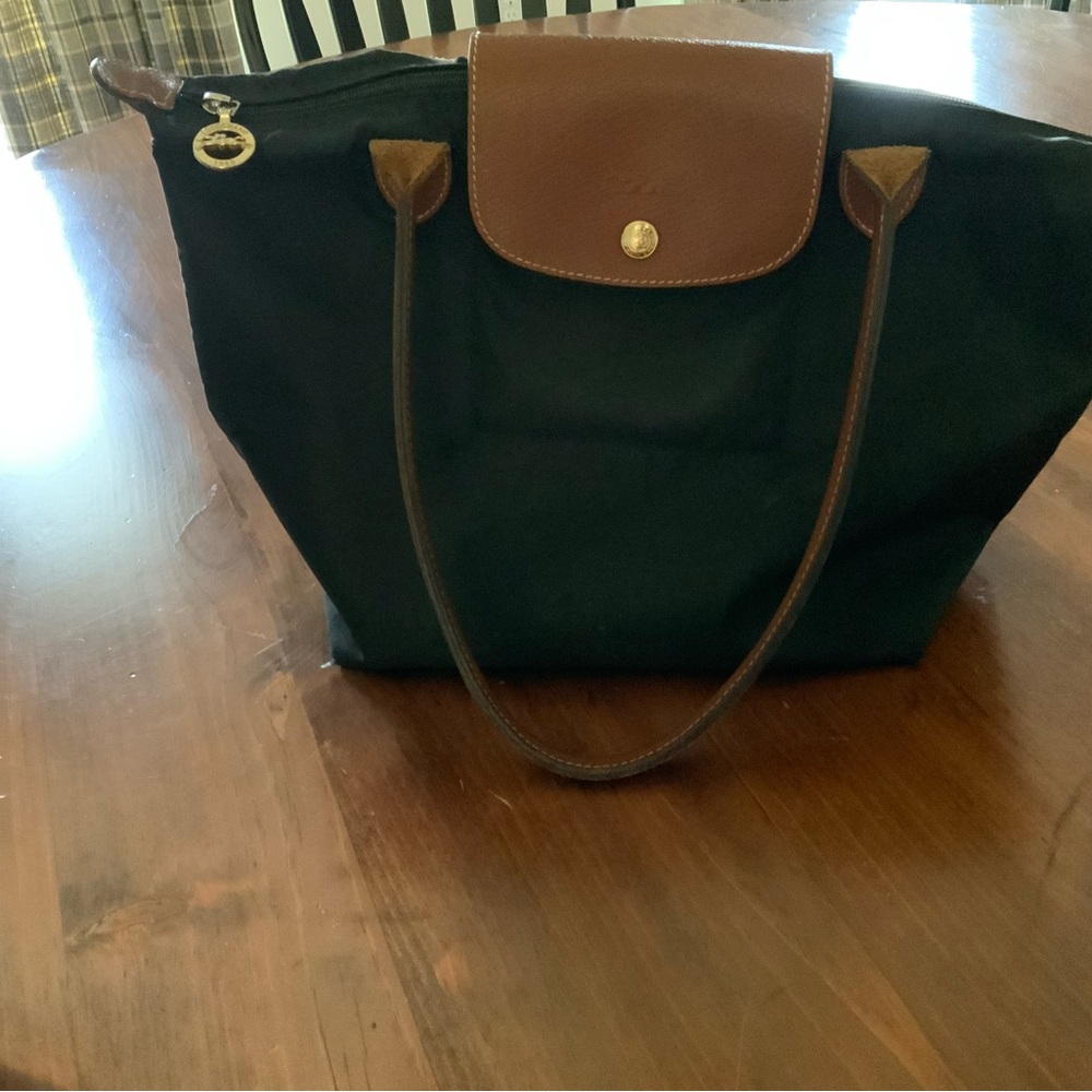 Elegant Black and Brown Tote Bag